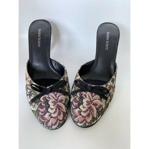 Karen Scott Womens Chase Mules Shoes Multicolor
